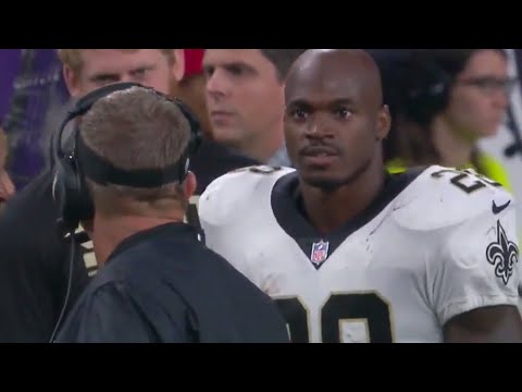Saints Sean Payton Disrespects Adrian Peterson With Lack Of Use On MNF