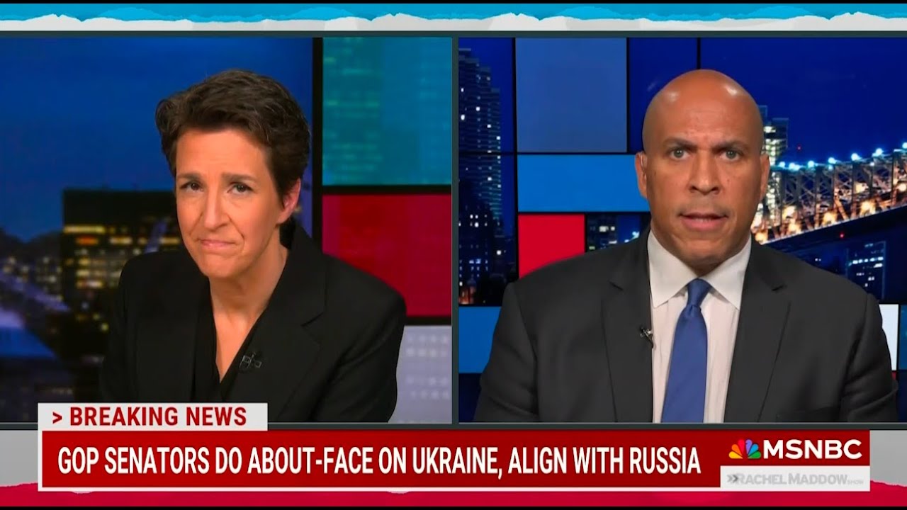 Senator Cory Booker Responds to Trump’s Belittlement of President Zelenskyy on Rachel Maddow