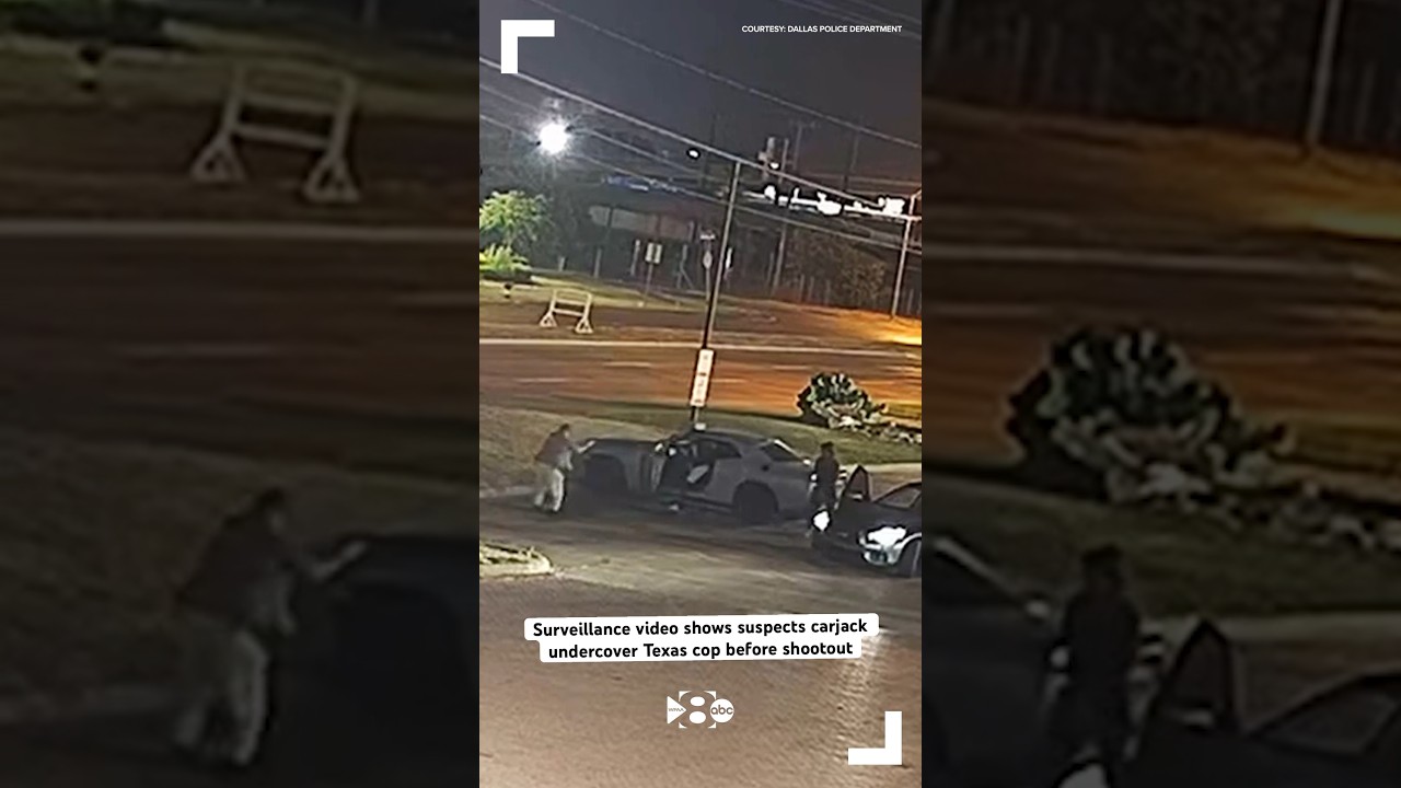 Surveillance Video Shows Suspects Carjack Undercover Texas Cop Before Shootout – Vlog